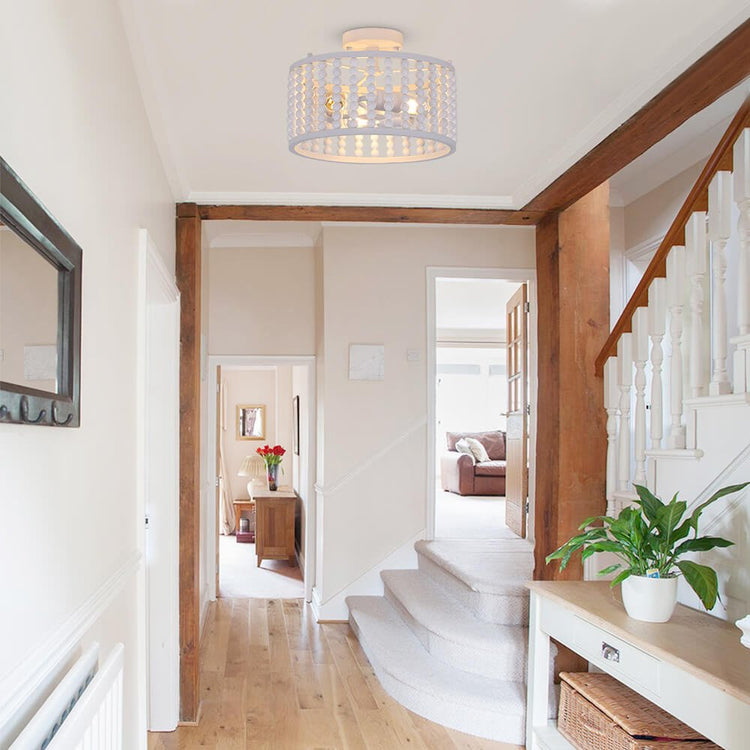 Plafonnier Salon Rond en Bois
