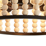Plafonnier Salon Rond en Bois