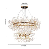 Lustre Salon Feu D'Artifice en Laiton