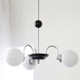 Lustre Salon Boule 5 Lumières en Verre 70 cm