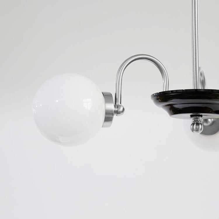 Lustre Salon Boule 5 Lumières en Verre 70 cm