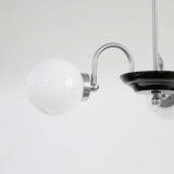 Lustre Salon Boule 5 Lumières en Verre 70 cm