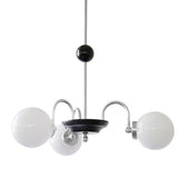 Lustre Salon Boule 5 Lumières en Verre 70 cm