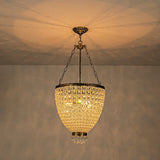 Lustre Salle à Manger 4 Lumières en Cristal