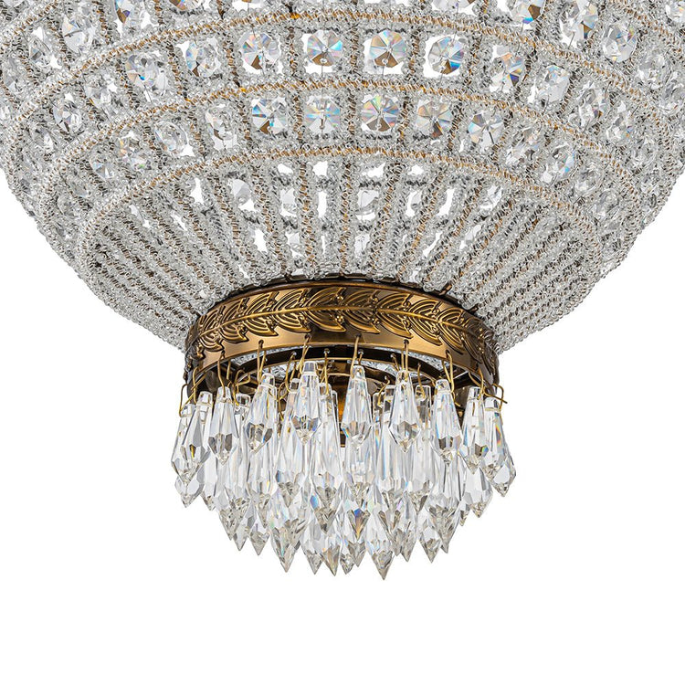 Lustre Salle à Manger 4 Lumières en Cristal