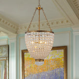 Lustre Salle à Manger 4 Lumières en Cristal