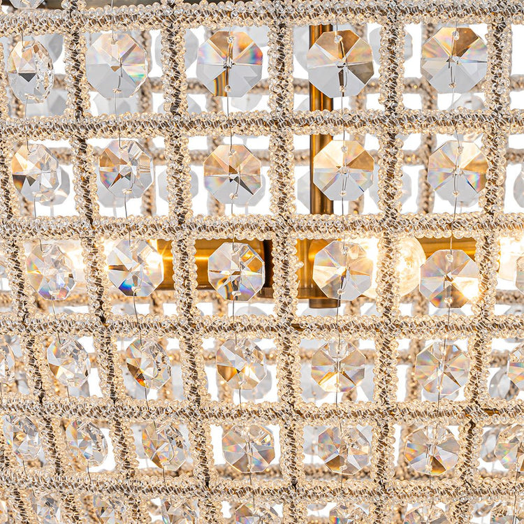 Lustre Salle à Manger 4 Lumières en Cristal