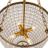 Lustre Salle à Manger 4 Lumières en Cristal