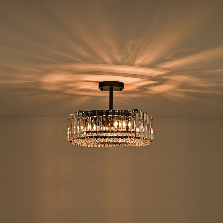 Plafonnier Cuisine Tambour en Cristal