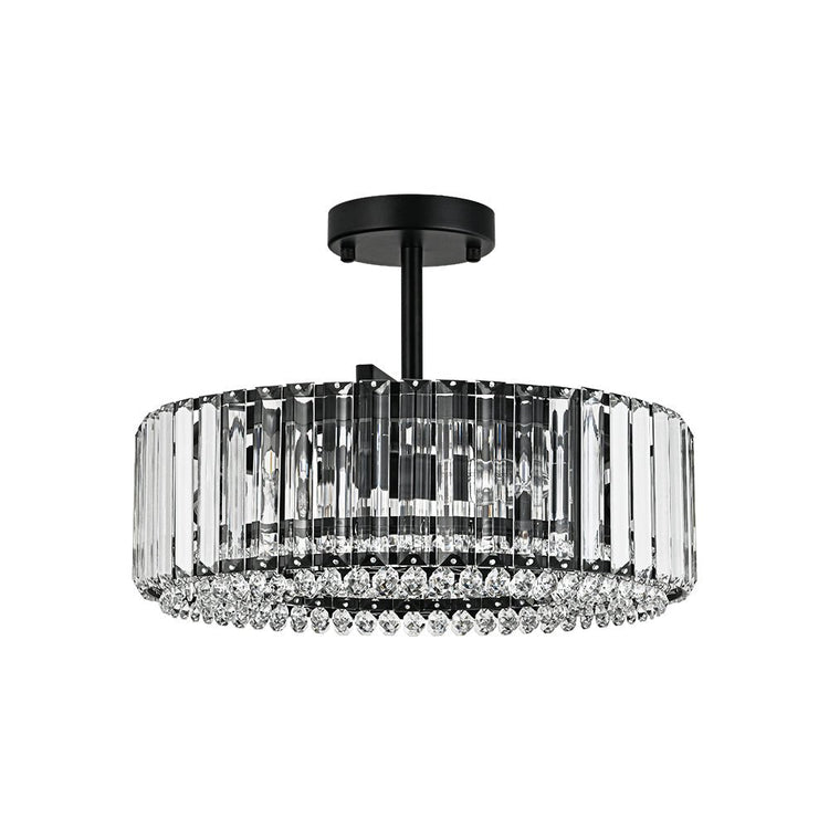 Plafonnier Cuisine Tambour en Cristal