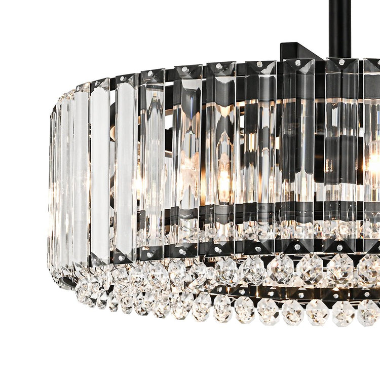Plafonnier Cuisine Tambour en Cristal