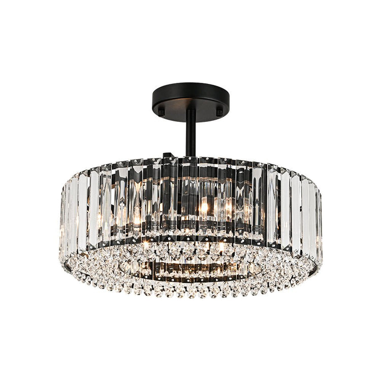 Plafonnier Cuisine Tambour en Cristal