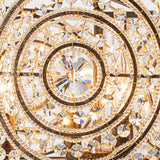 Lustre Cristal Verre 4 Lumières Tambour pour Salle à Manger