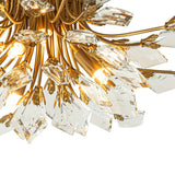Lustre Salon Feuille en Cristal