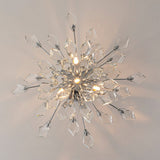 Lustre Salon Feuille en Cristal