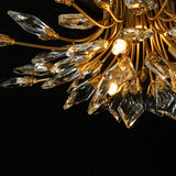 Lustre Salon Feuille en Cristal