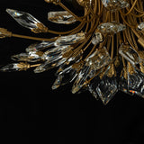 Lustre Salon Feuille en Cristal