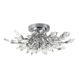 Lustre Salon Feuille en Cristal