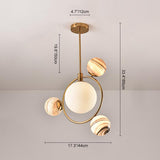 Suspension Salle à Manger Globe 4 Lumières en Verre