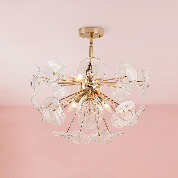 Plafonnier Salon Soleil en Verre