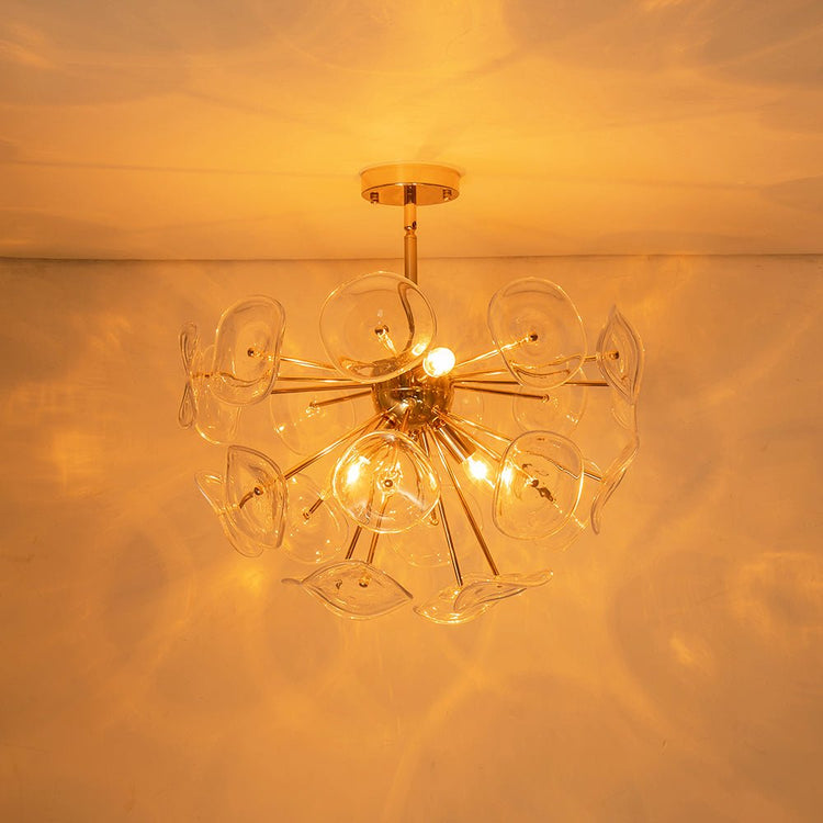 Plafonnier Salon Soleil en Verre