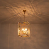 Suspension Salle à Manger Lanterne 4 Lumières en Verre