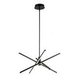 Lustre Salle à Manger Spoutnik 4 Lumières en Laiton