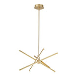 Lustre Salle à Manger Spoutnik 4 Lumières en Laiton