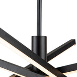 Lustre Salle à Manger Spoutnik 4 Lumières en Laiton