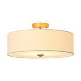 Plafonnier 4 Lumières Lin Tambour pour Cuisine