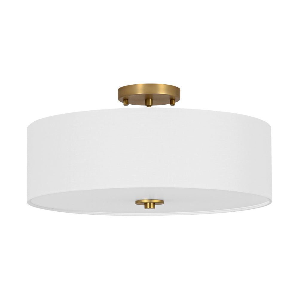 Plafonnier 4 Lumières Lin Tambour pour Cuisine