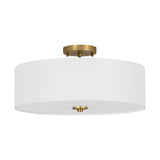 Plafonnier 4 Lumières Lin Tambour pour Cuisine