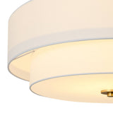 Plafonnier 4 Lumières Lin Tambour pour Cuisine