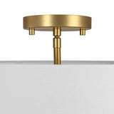 Plafonnier 4 Lumières Lin Tambour pour Cuisine