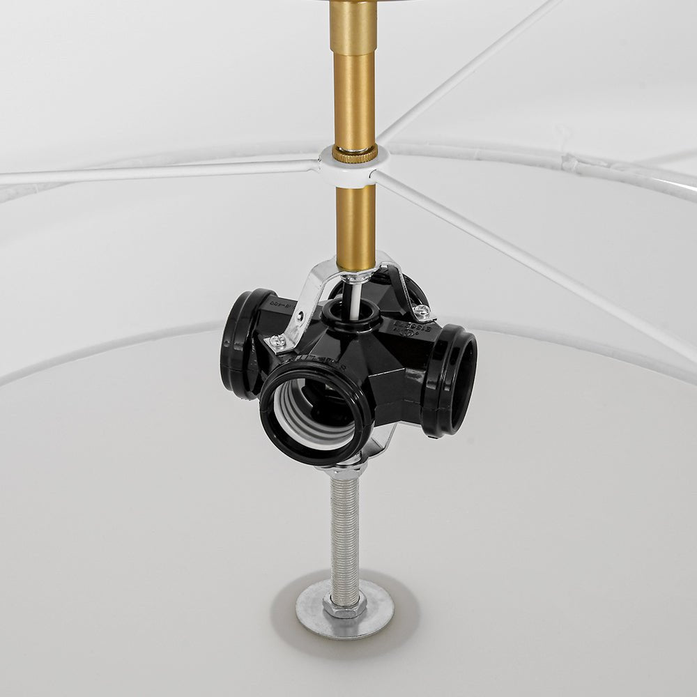 Plafonnier 4 Lumières Lin Tambour pour Cuisine