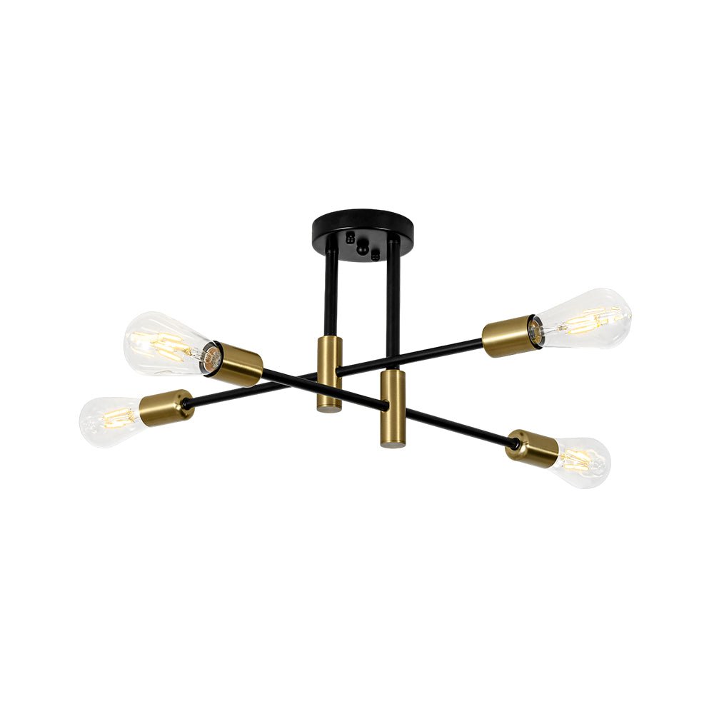 Lustre 4 Lumières Minimaliste Sputnik Plafonnier Semi-Encastré