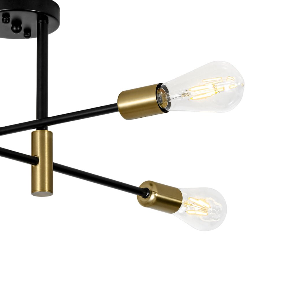 Lustre 4 Lumières Minimaliste Sputnik Plafonnier Semi-Encastré