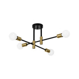 Lustre 4 Lumières Minimaliste Sputnik Plafonnier Semi-Encastré