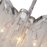 Lustre Salon Pompon 4 Lumières en Chrome