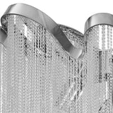 Lustre Salon Pompon 4 Lumières en Chrome