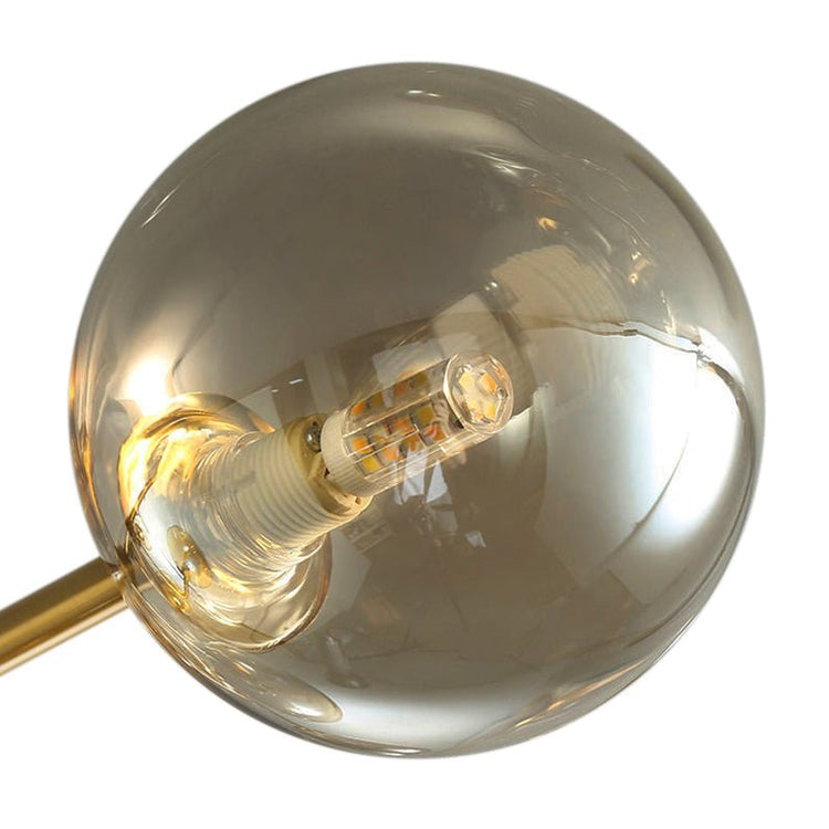Plafonnier Salon Globe en Verre Gris