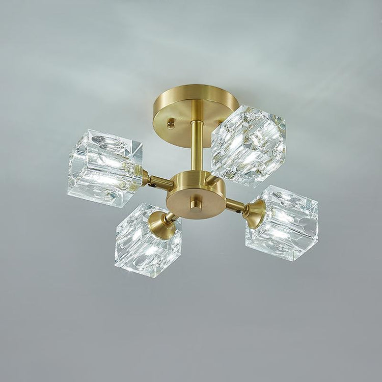 Plafonnier Salon Carré en Cristal