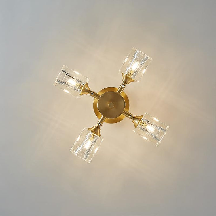 Plafonnier Salon Carré en Cristal