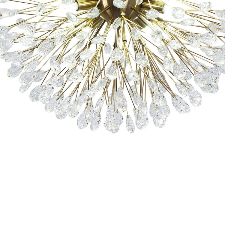 Lustre Cristal 5 Lumières Pissenlit Semi-Encastré pour Salon