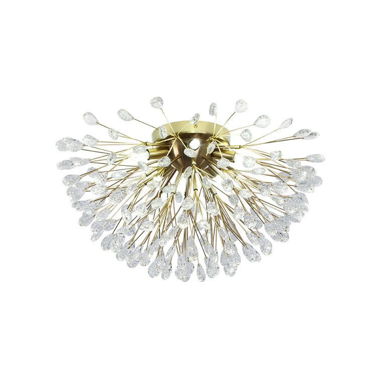 Lustre Cristal 5 Lumières Pissenlit Semi-Encastré pour Salon