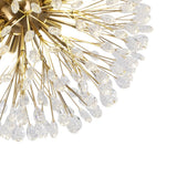 Lustre Cristal 5 Lumières Pissenlit Semi-Encastré pour Salon