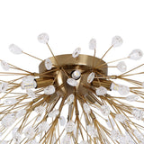 Lustre Cristal 5 Lumières Pissenlit Semi-Encastré pour Salon