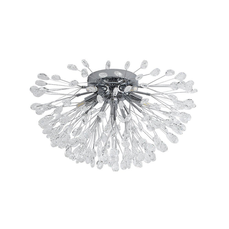 Lustre Cristal 5 Lumières Pissenlit Semi-Encastré pour Salon