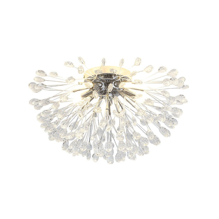 Lustre Cristal 5 Lumières Pissenlit Semi-Encastré pour Salon