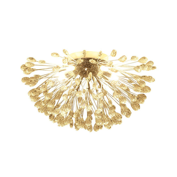 Lustre Cristal 5 Lumières Pissenlit Semi-Encastré pour Salon